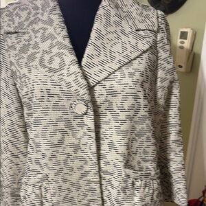 Stylish Black and White Women's Coat